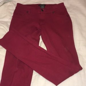Red jeggings